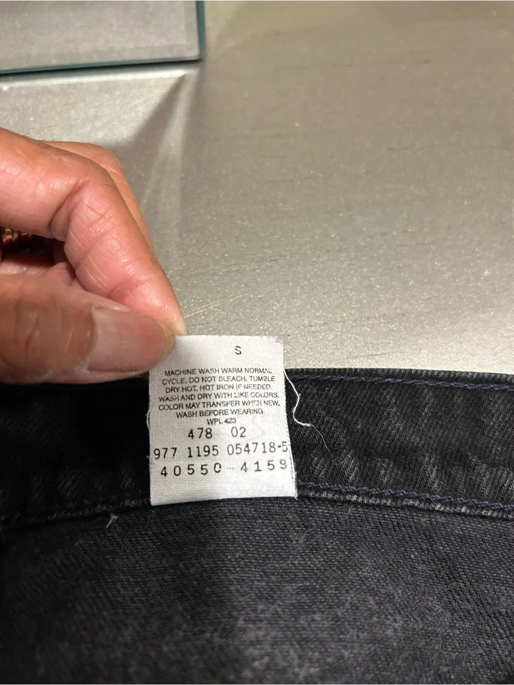 ORANGE tag Levi's  550 Black Relaxed Men's Jeans